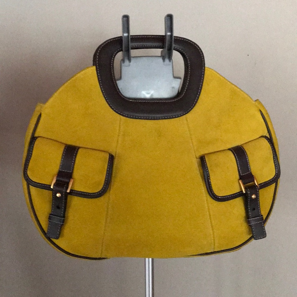 Jennifer Lopez Suede yellow bag